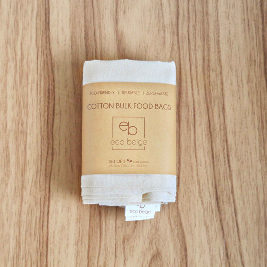 Cotton Bulk Food Bags (Set of 3)