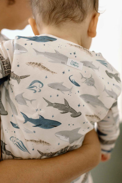 Baby Sleep Sack TENCEL™ 1.0 TOG - Smiley Sharks