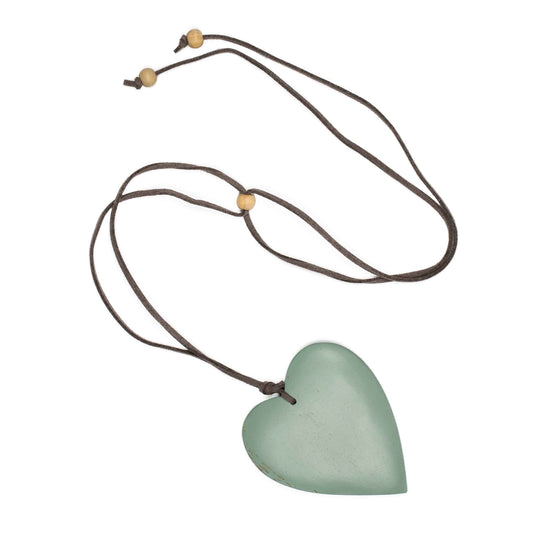 Tinted Wood Heart Necklace