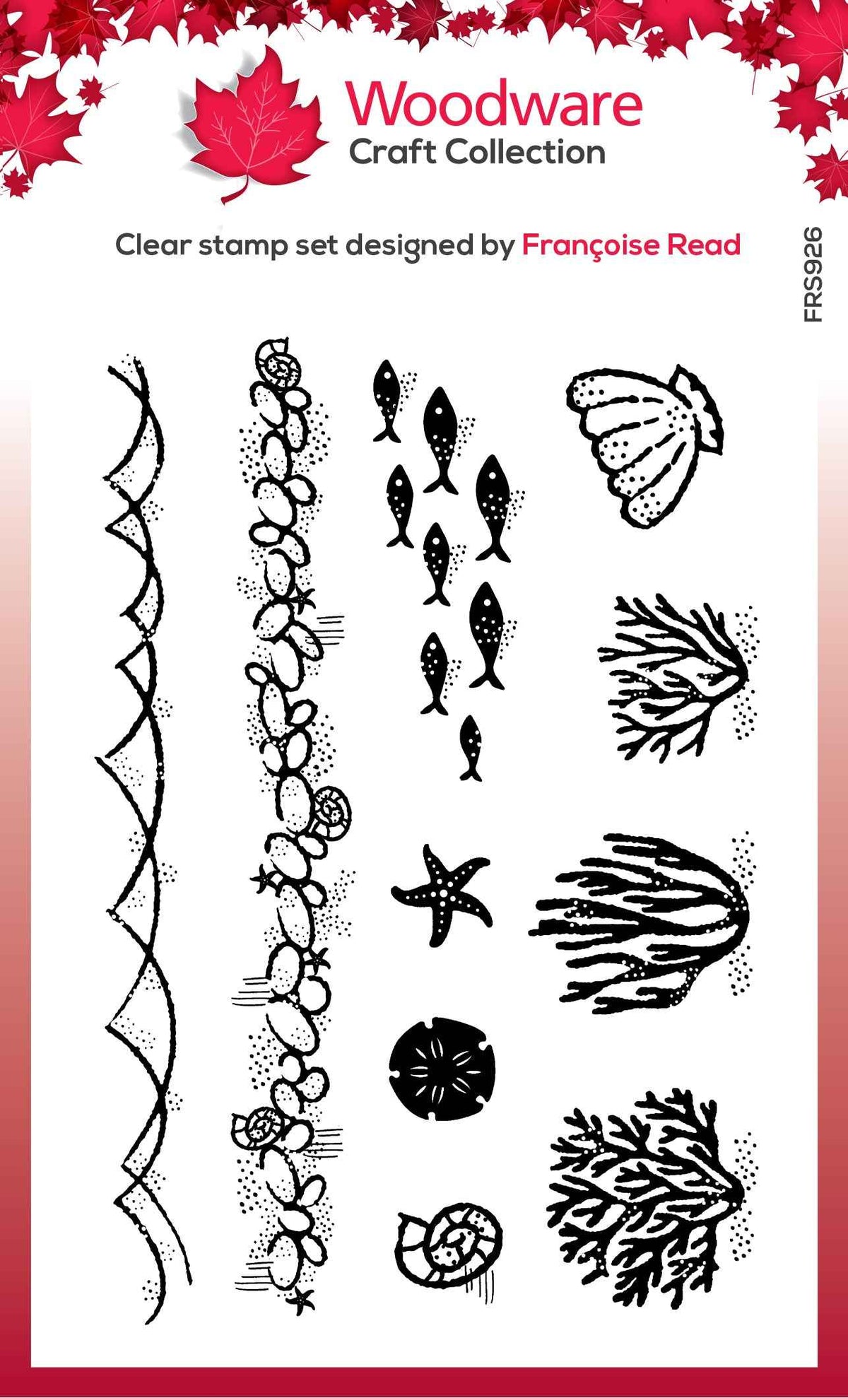 Woodware Clear Singles Sea Elements 4 in x 6 in Stamp
