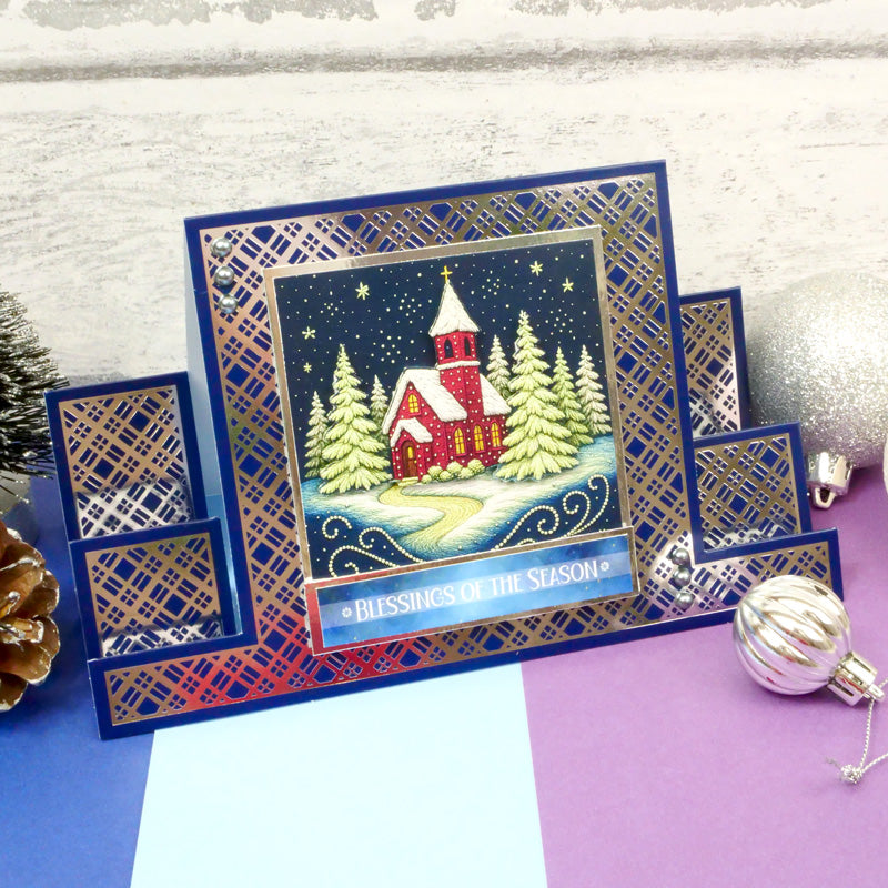 An Embroidered Christmas Square Pocket Pad