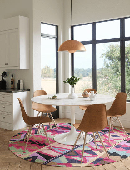 Fafela Pink Purple Multicolor Rug