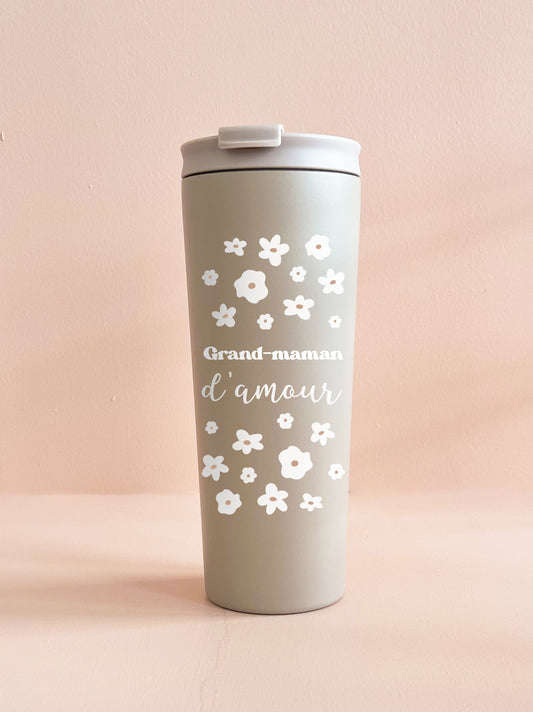 Gobelet isotherme 24oz - greige Grand-maman d'amour