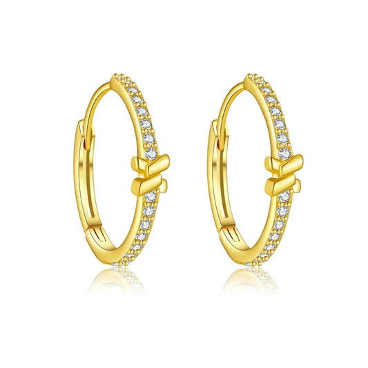 Sterling Silver Knot Hoops Earrings