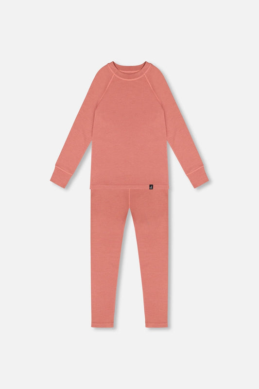 Merino Wool Base Layer Set Dusty Pink