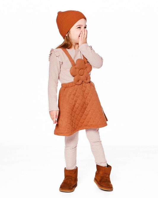 Quilted Overall Dress Mocha
