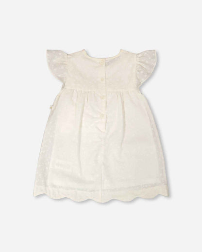 Printed Poplin Dress Off-White