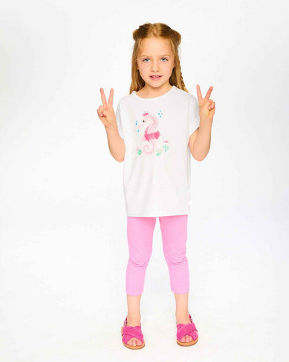 Organic Cotton Jersey Capri Pink