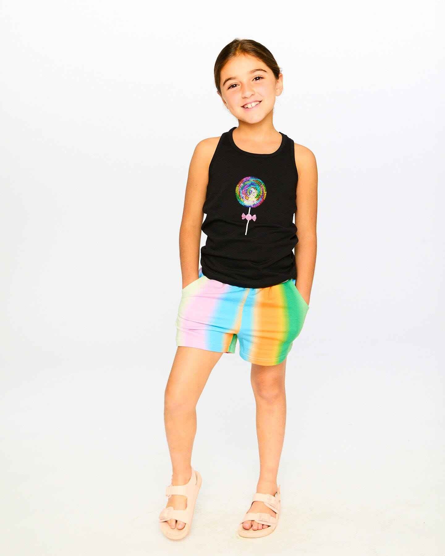 Printed French Terry Shorts Multicolored