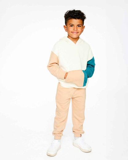 French Terry Sweatpants With Cross Seams Beige