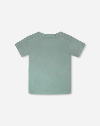 Organic Cotton Jersey T-Shirt With Cross Bag Green