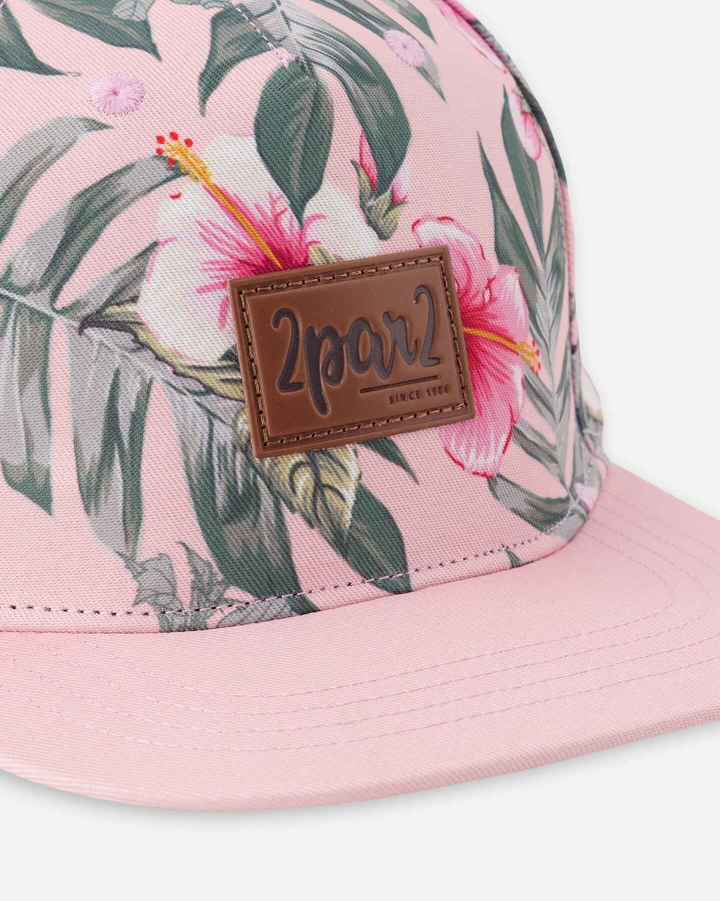Cap Pink Hibiscus Print