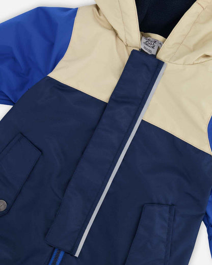 Baby Mid-Season One-Piece Outerwear With Hat Beige