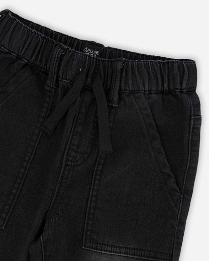 Stretch French Terry Denim Jogger Grey