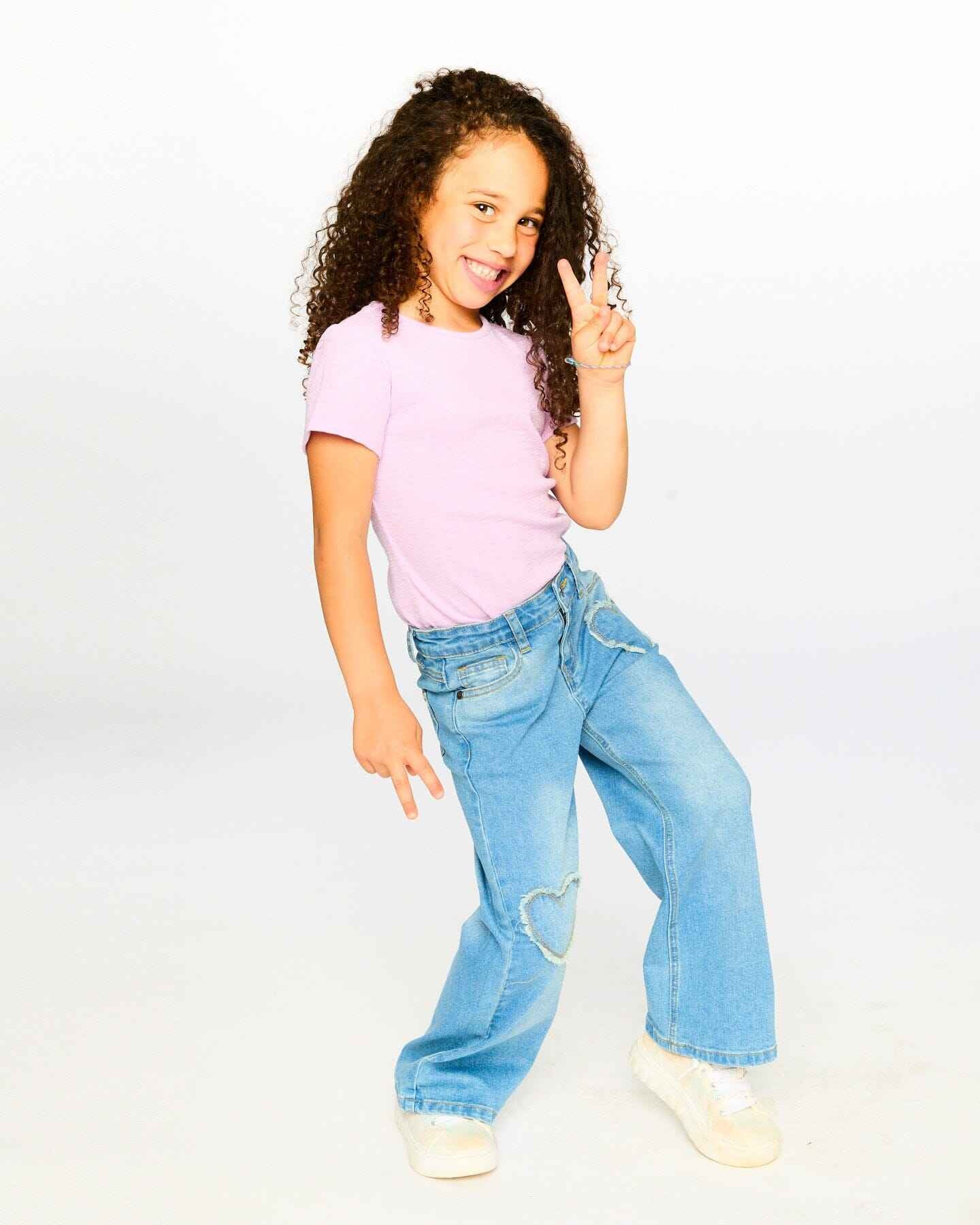 Wide Leg Light Blue Denim Jeans