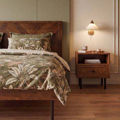 Savana Single Drawer Solid Wood Nightstand