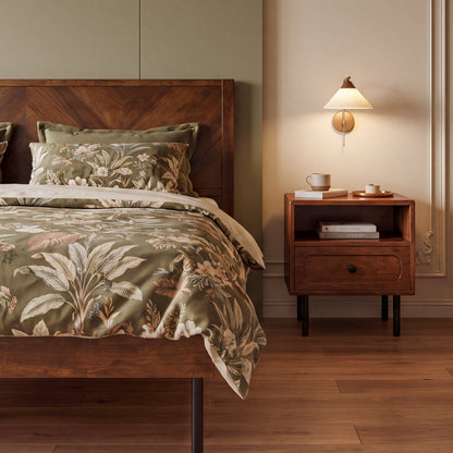 Savana Single Drawer Solid Wood Nightstand