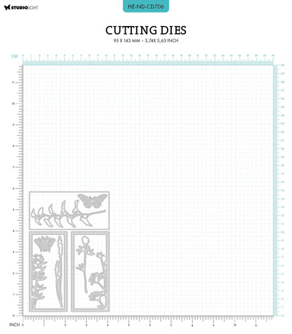 HEN Cutting Dies Twigs And Frames Natures Dream 95x143x1mm 8 PC nr.706
