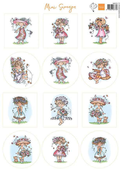 Marianne Design A4 Cutting Sheet - Hetty's Mini's - Summer Snoesjes