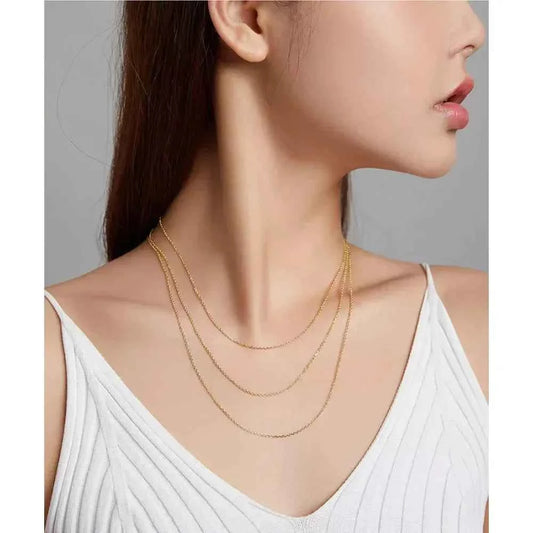 Timeless Elegance: 925 Sterling Silver Adjustable Necklace Chain For Women