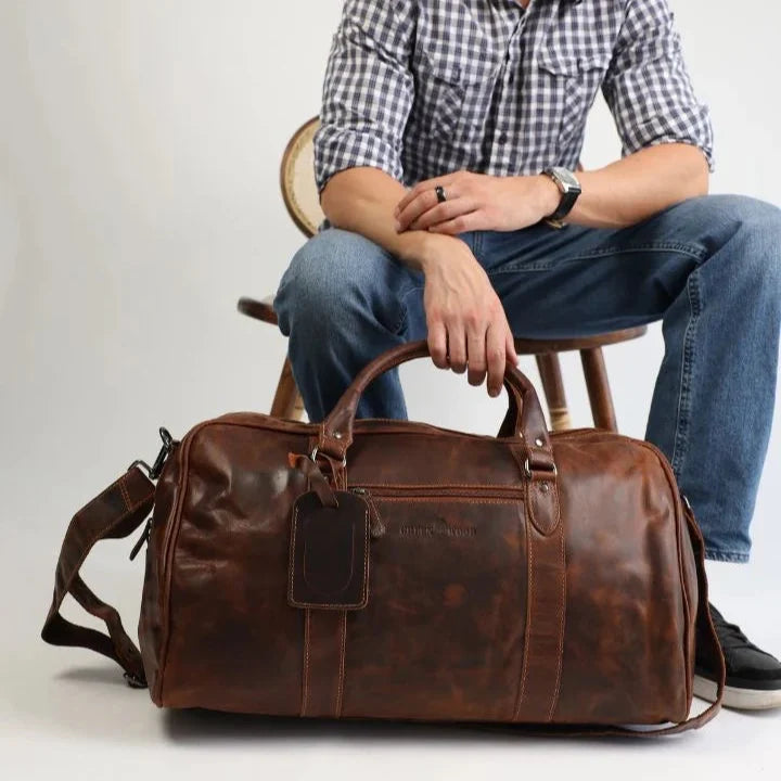 Greenwood Leather Weekend Travel Bag
