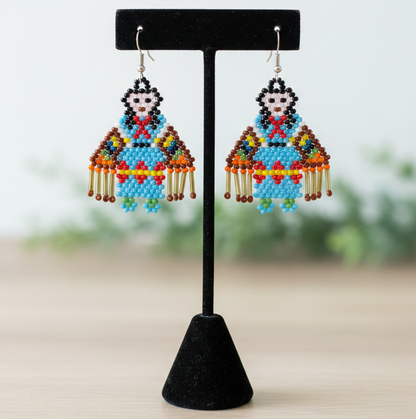 OldTribes™ American Kachina Doll Girl Woman (LIGHT BLUE)
