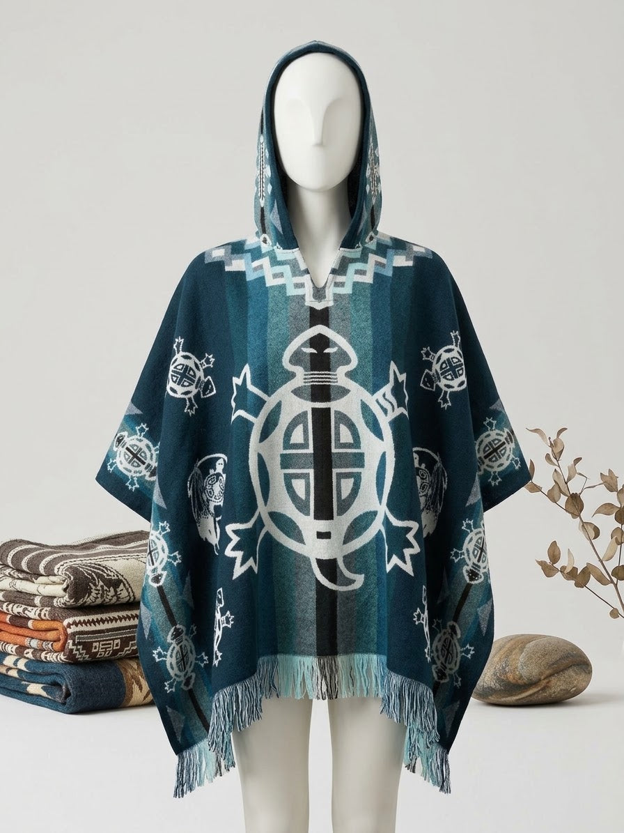 Turtle HandMade Wool Poncho