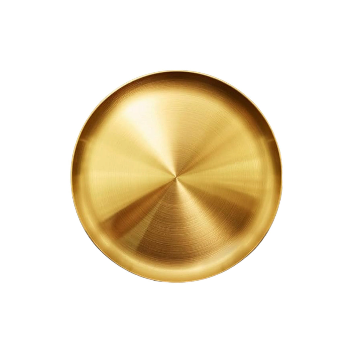 Brushed Gold Stainless Steel Round Serving Plate & Charger