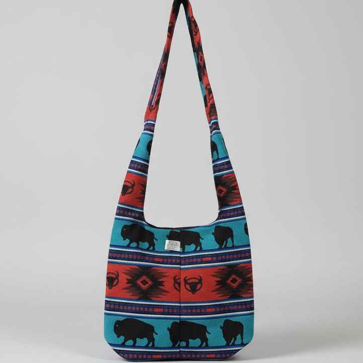 OLDTRIBES™ Red and Turquoise white  Buffalo Crossbody Bag
