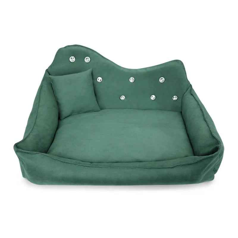 Bejewelled Dog Bed – Luxury Crystal Accent Bed for Dogs
