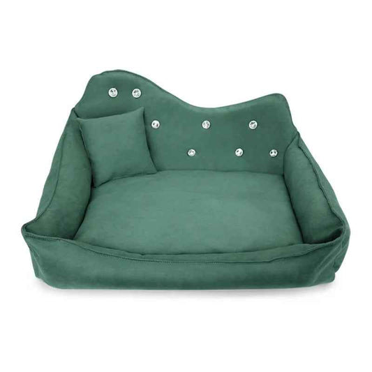 Bejewelled Dog Bed – Luxury Crystal Accent Bed for Dogs