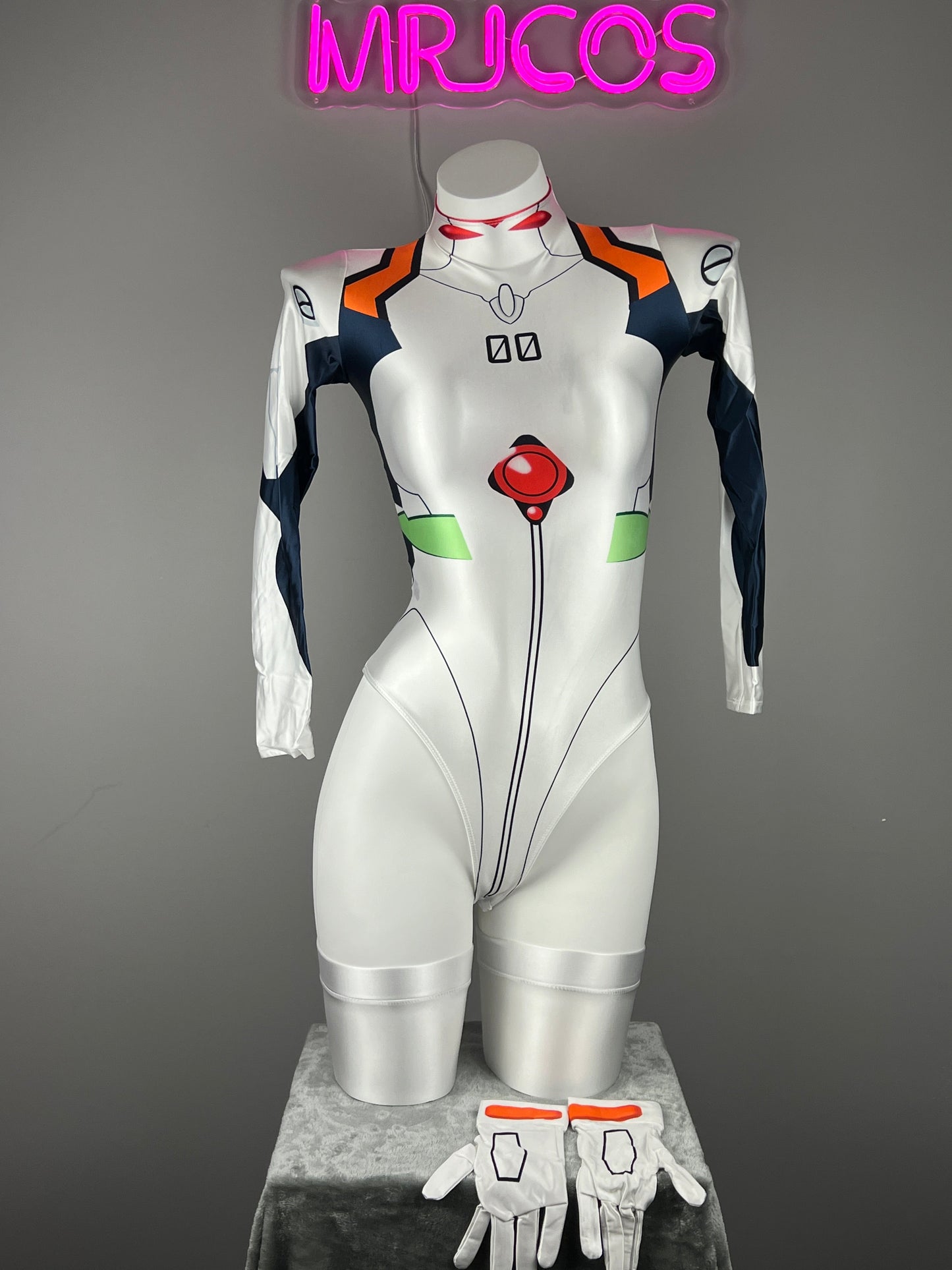 Anime Style Spandex Cosplay BodySuit Plugsuit Halloween Costume
