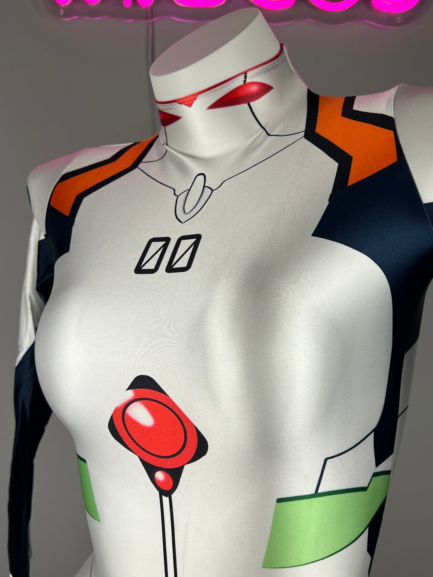 Anime Style Spandex Cosplay BodySuit Plugsuit Halloween Costume