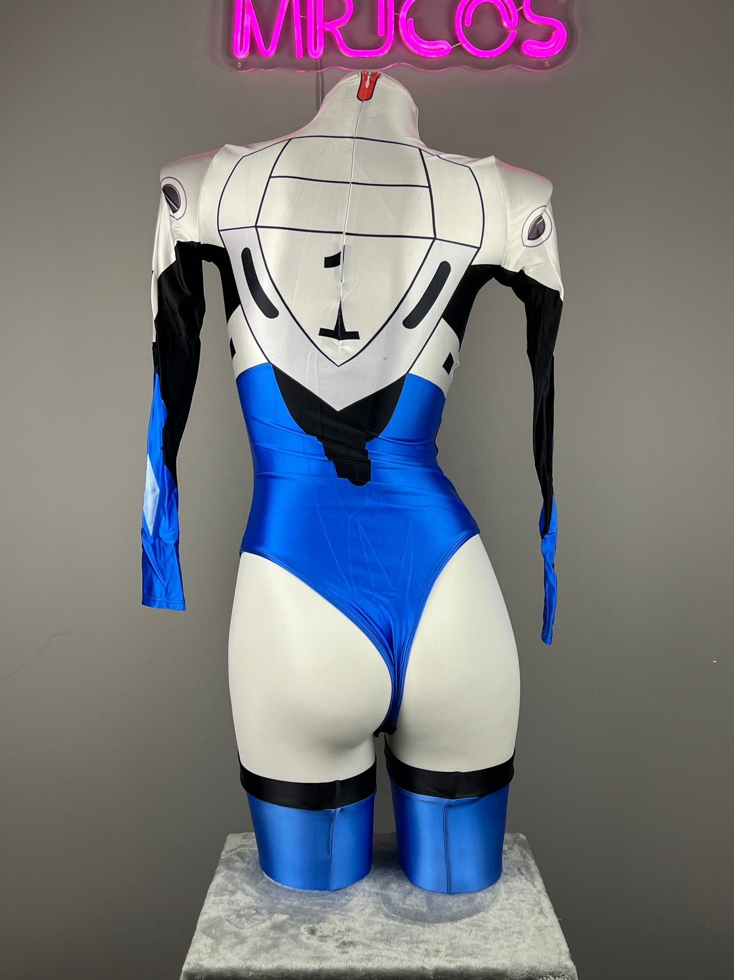Anime Style Spandex Cosplay BodySuit Plugsuit Halloween Costume