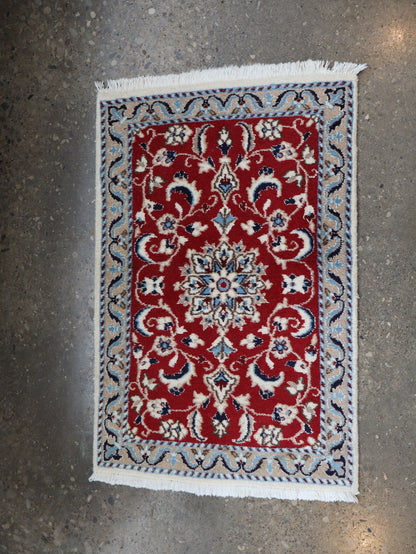 Persian Nain Rug | 1' 10" x 2' 11"