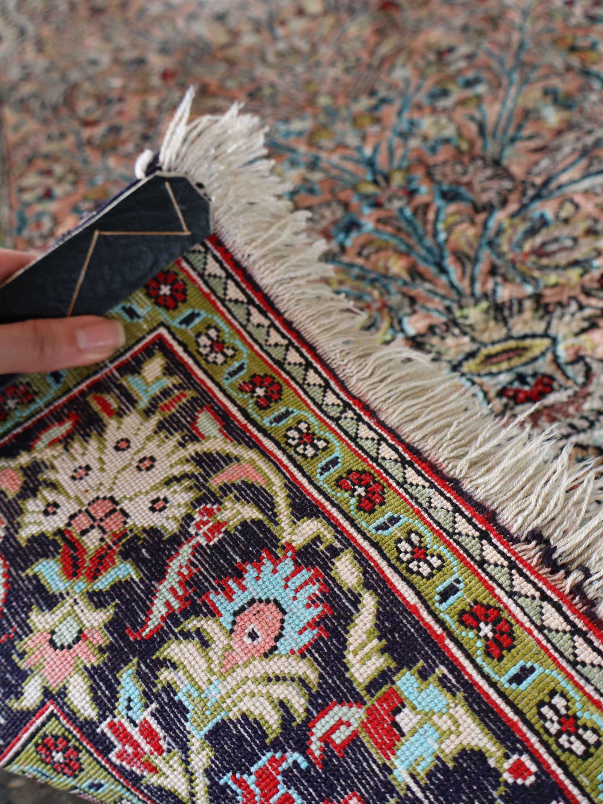 On Hold - Persian Qum Pure Silk Rug | 2' 7" x 4' 3"