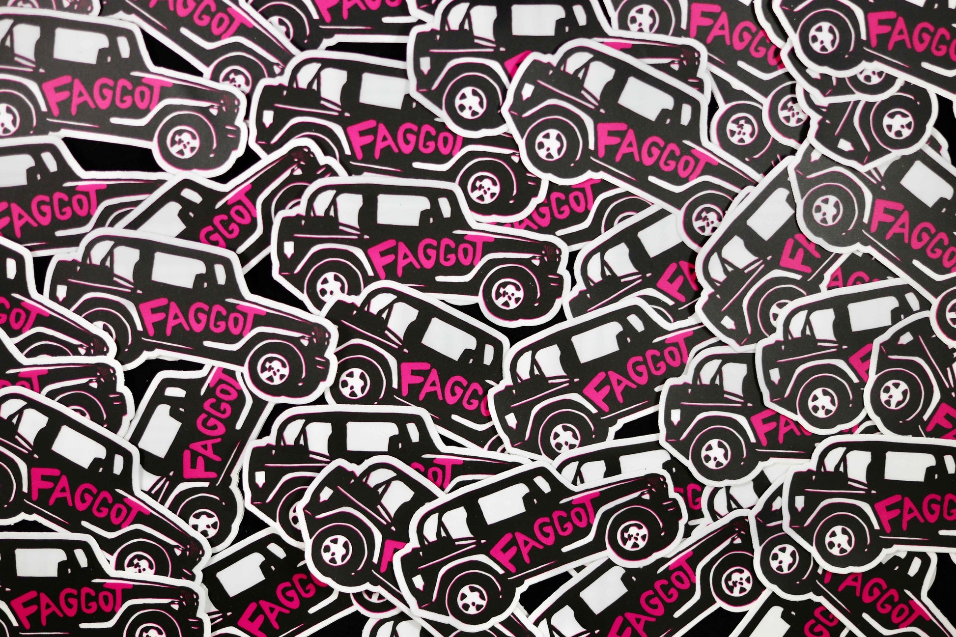 Faggot Jeep Sticker - Queer As Folk