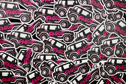 Faggot Jeep Sticker - Queer As Folk
