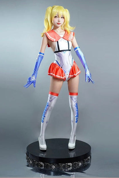 Japanese Anime Girl Spandex Swimwear Racing Suit Wet Suit Race Queen Costume
