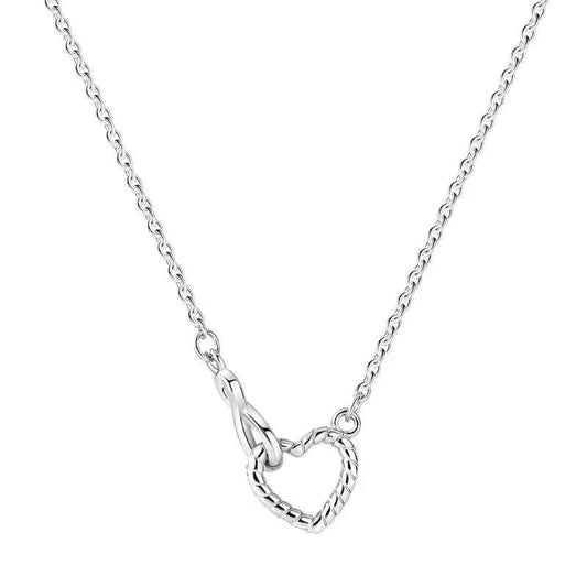 Infinity Love Sterling Silver Heart Pendant Necklace