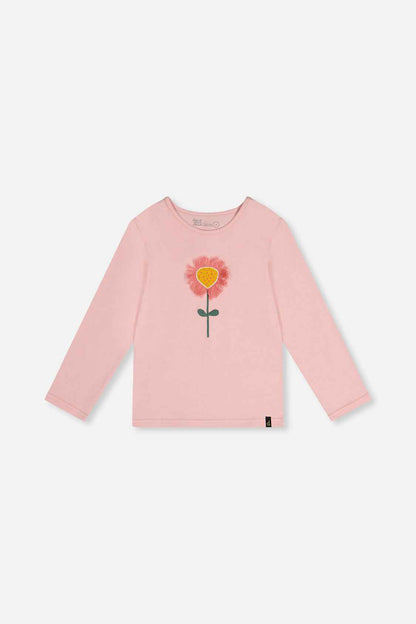 Long Sleeve Organic Cotton T-Shirt Pale Dusty Pink