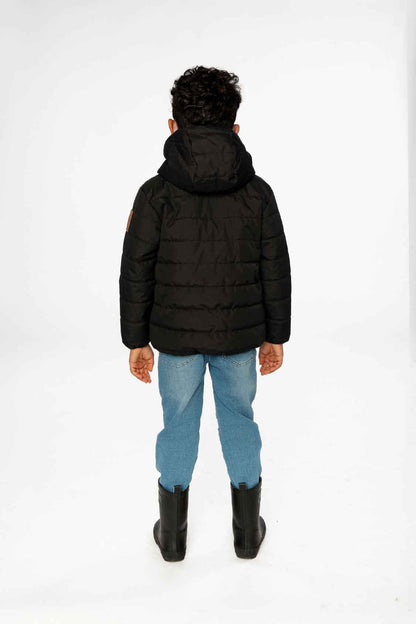 Insulating Quilted Mid-Season Jacket Black