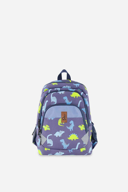 Little Kids Backpack Blue Printed Dinos