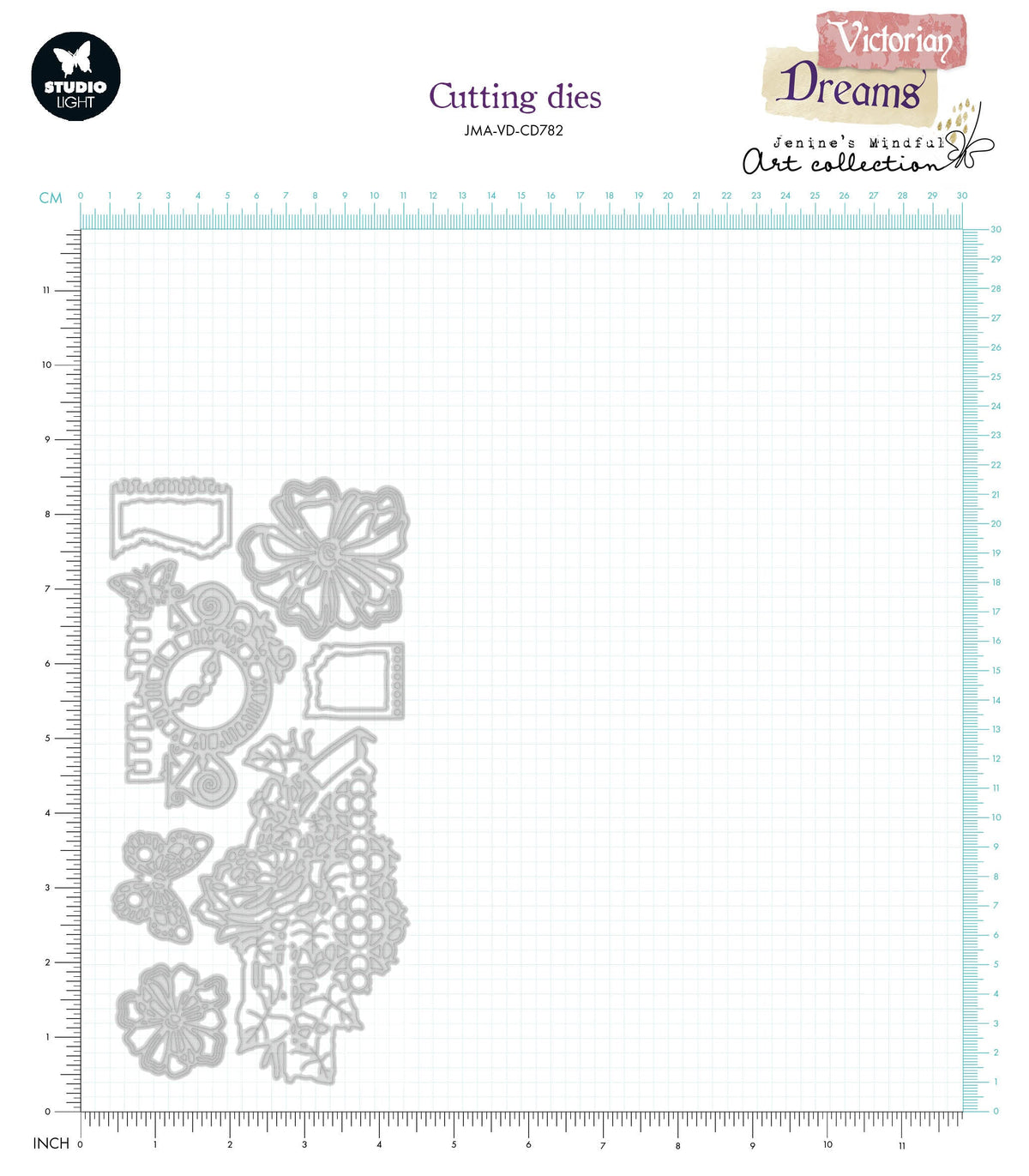 JMA Cutting Die Victorian Embellishments Victorian Dreams 7 PC