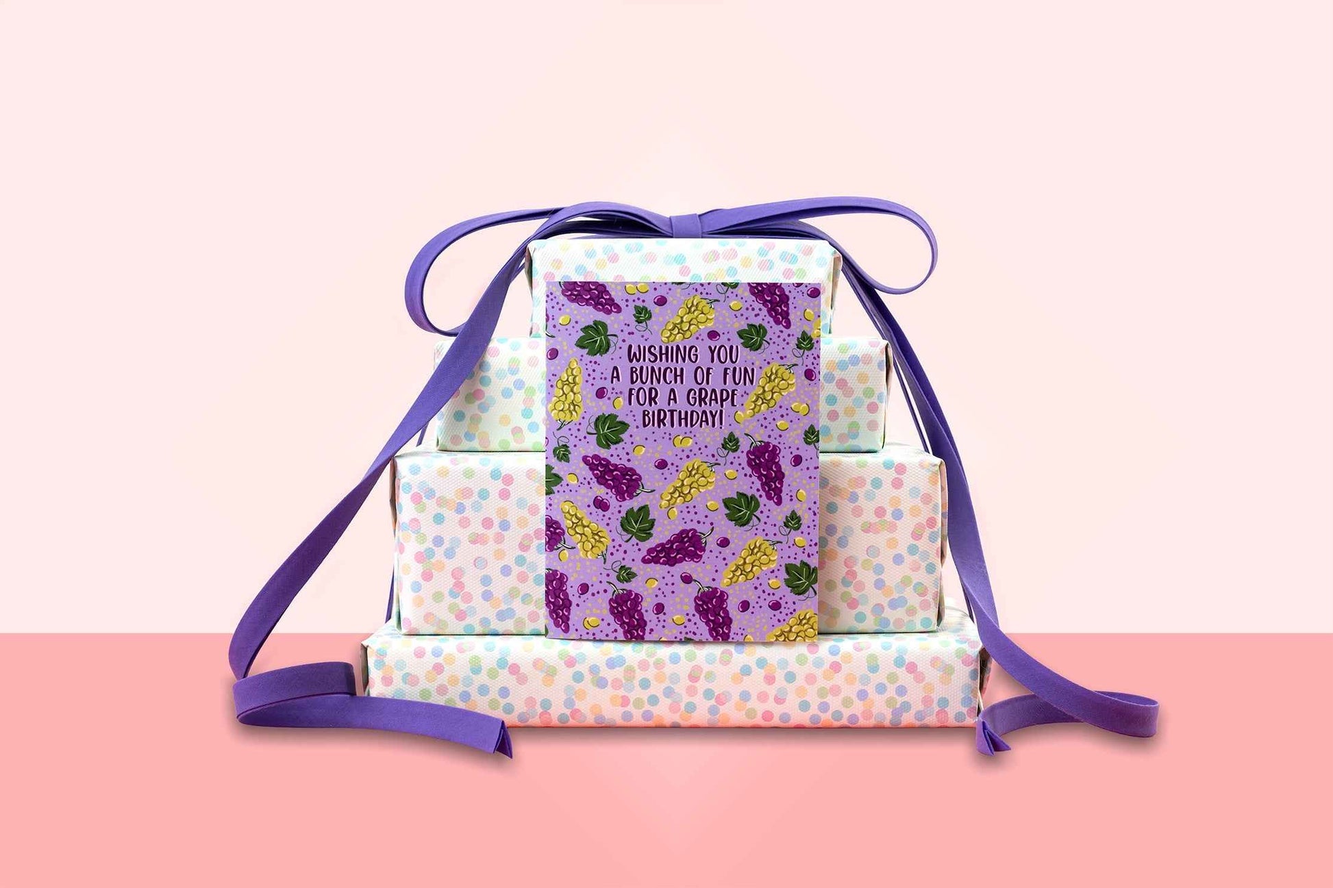 Wishing You A Bunch Of Fun For A Grape Birthday! - Greeting Card