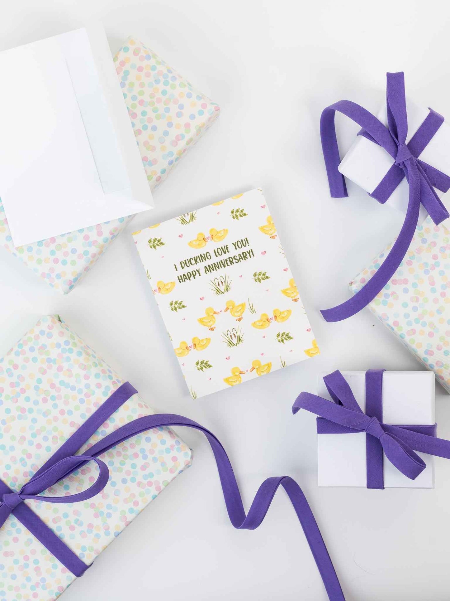 I Ducking Love You! Happy Anniversary! - Greeting Card