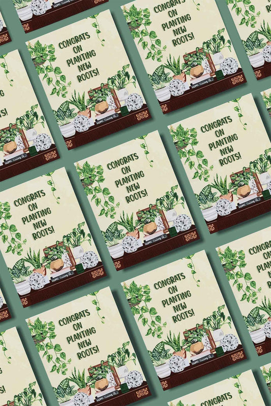 Congrats On Planting New Roots! - Greeting Card