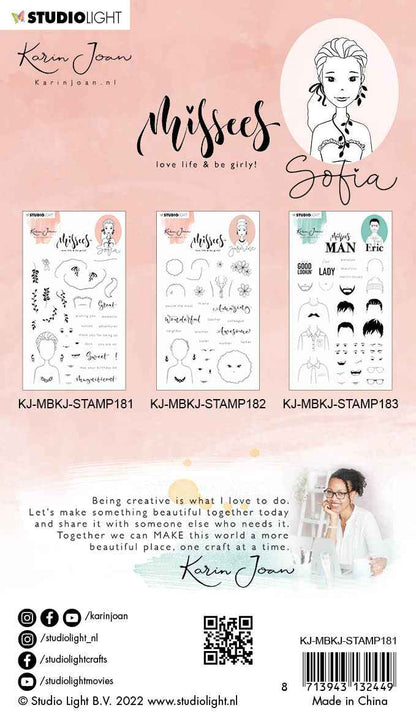 KJ Clear Stamp Sophia Missees 110x154x3mm 37 PC nr.181