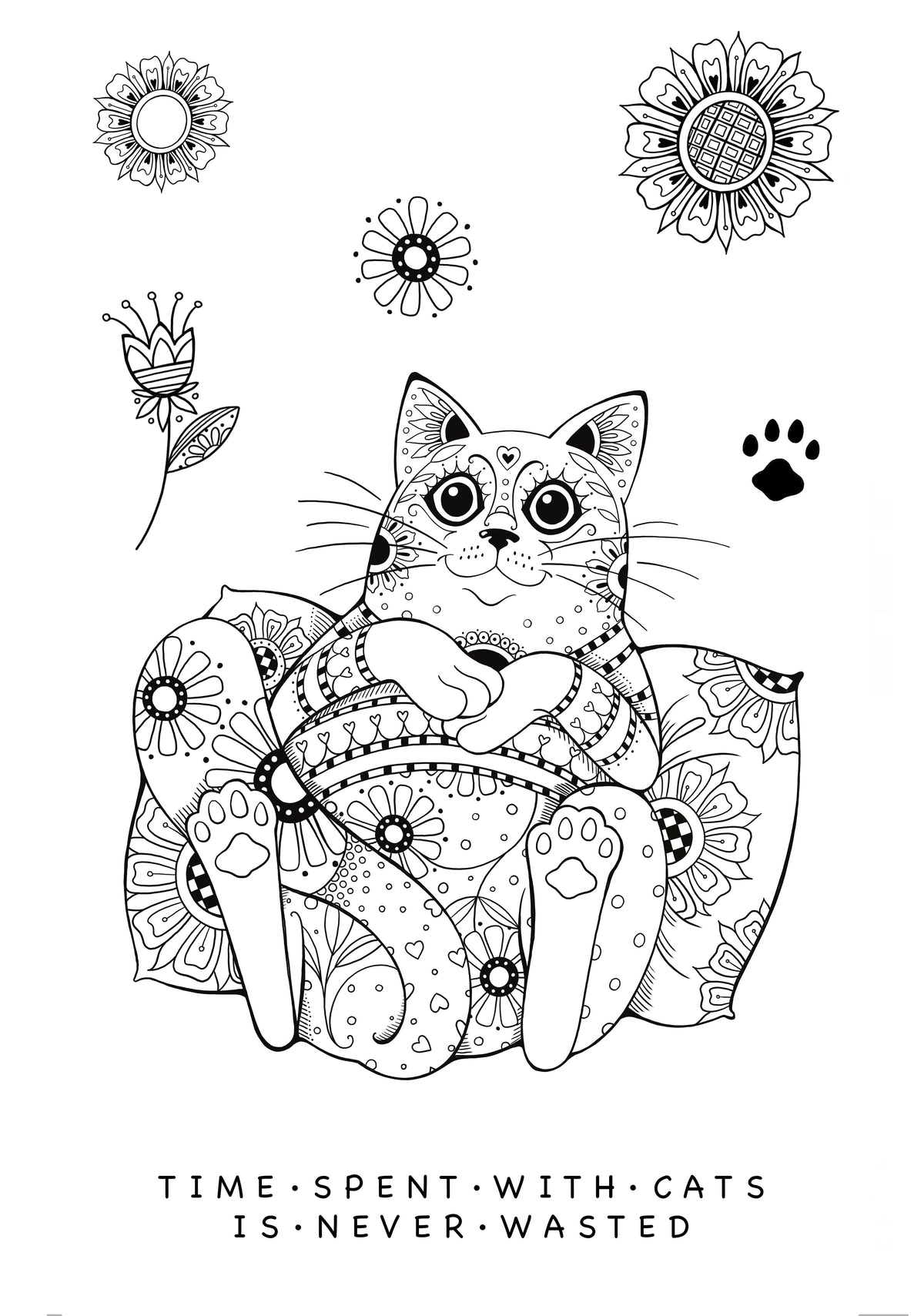 Katkin Krafts Just Chillin' 6 in x 8 in Clear Stamp Set