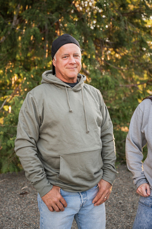 Unisex Organic Cotton Hoodie - Blank Apparel - Sage Grey